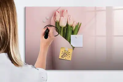 Magnetisk tegnetavle motiv med blomsterbuket