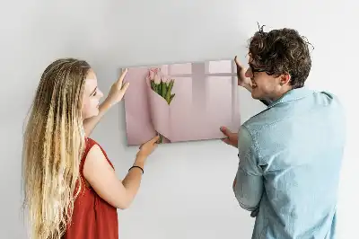Magnetisk tegnetavle motiv med blomsterbuket