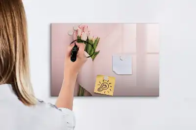 Magnetisk tegnetavle motiv med blomsterbuket