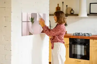 Magnetisk tegnetavle motiv med blomsterbuket