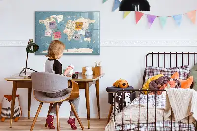 Magnetisk tegnetavle motiv af vintage verdenskort