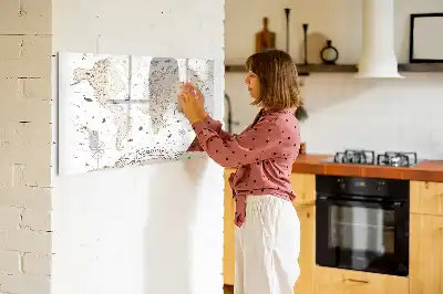 Magnetisk verdenskorttavle vintage stil til tegning