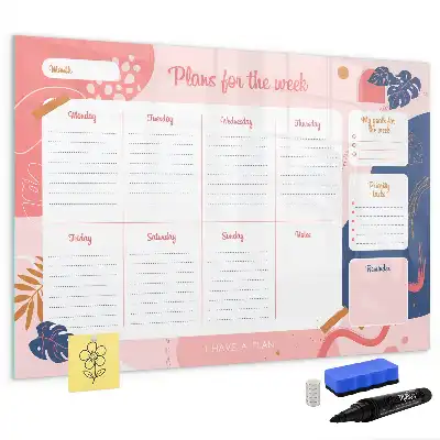 Magnetisk ugeplanner skrivetavle
