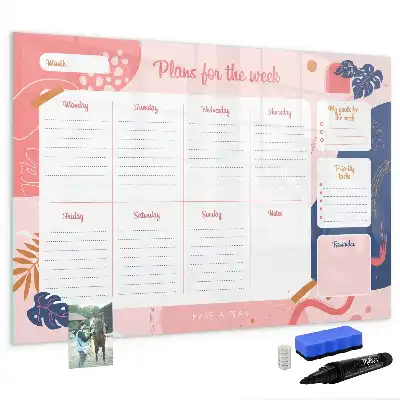 Magnetisk ugeplanner skrivetavle