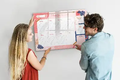 Magnetisk ugeplanner skrivetavle