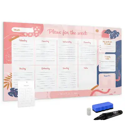 Magnetisk ugeplanner skrivetavle