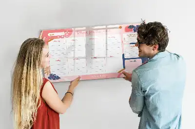 Magnetisk ugeplanner skrivetavle