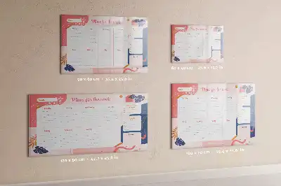 Magnetisk ugeplanner skrivetavle