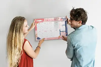 Magnetisk ugeplanner skrivetavle