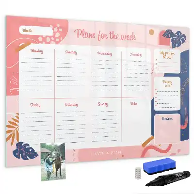 Magnetisk ugeplanner skrivetavle