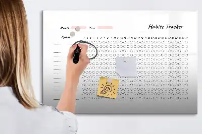 Magnetisk skrivetavle til vane-tracking