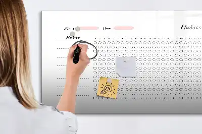 Magnetisk skrivetavle til vane-tracking
