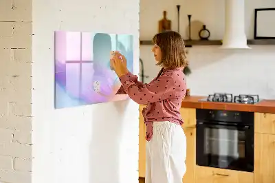 Magnetisk tegnetavle med motiv af farverige fjer