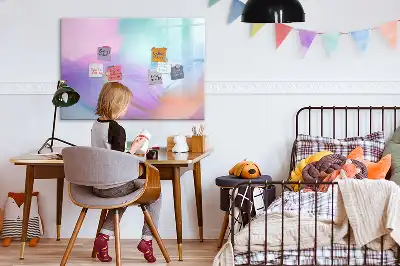 Magnetisk tegnetavle med motiv af farverige fjer