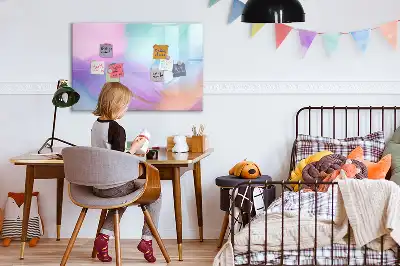 Magnetisk tegnetavle med motiv af farverige fjer