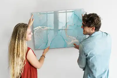 Magnetisk skrivetavle i dekorativ marmor-look