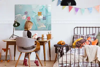 Magnetisk skrivetavle i dekorativ marmor-look