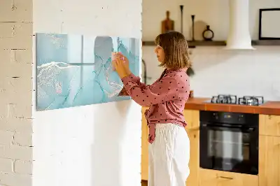 Magnetisk skrivetavle i dekorativ marmor-look