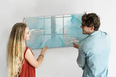 Magnetisk skrivetavle i dekorativ marmor-look