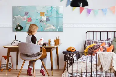 Magnetisk skrivetavle i dekorativ marmor-look