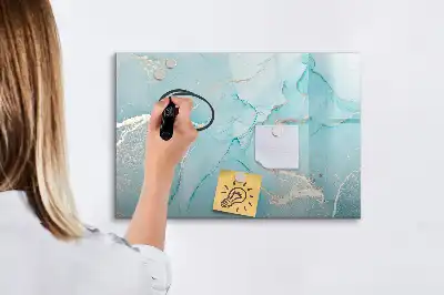 Magnetisk skrivetavle i dekorativ marmor-look