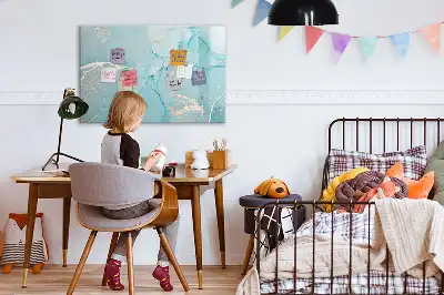 Magnetisk skrivetavle i dekorativ marmor-look