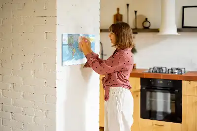 Politisk verdenskort magnetisk tavle til at tegne på