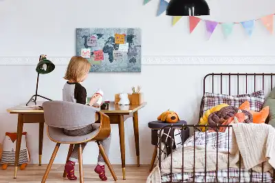 Magnetisk verdenskorttavle til at tegne på
