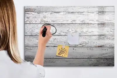 Magnetisk skrivetavle i malede brædder