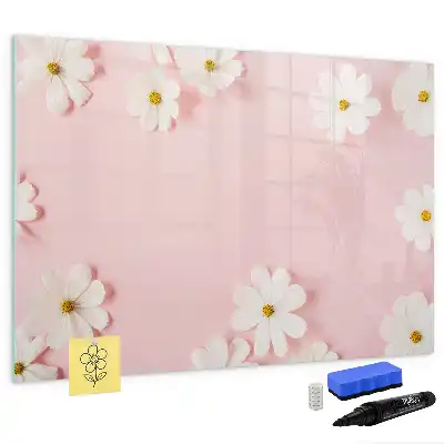 Magnetisk skrivetavle med margueritmotiv
