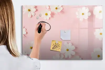 Magnetisk skrivetavle med margueritmotiv