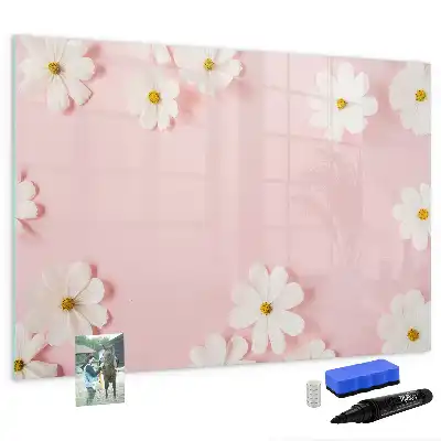 Magnetisk skrivetavle med margueritmotiv