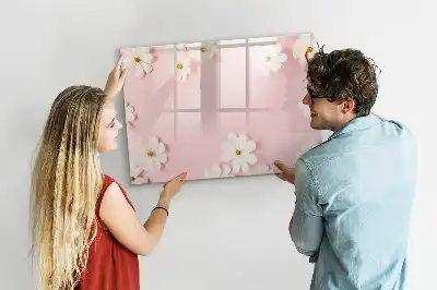 Magnetisk skrivetavle med margueritmotiv