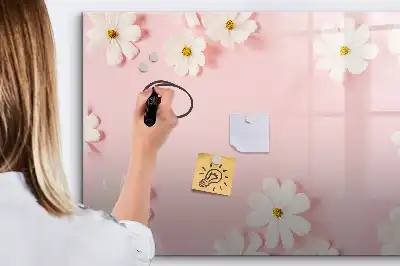 Magnetisk skrivetavle med margueritmotiv