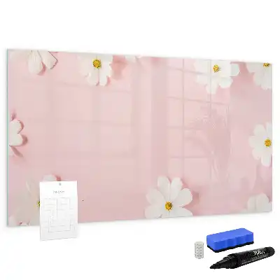 Magnetisk skrivetavle med margueritmotiv