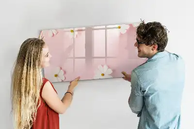 Magnetisk skrivetavle med margueritmotiv
