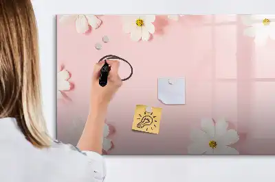 Magnetisk skrivetavle med margueritmotiv