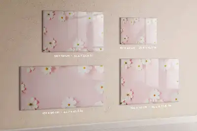 Magnetisk skrivetavle med margueritmotiv