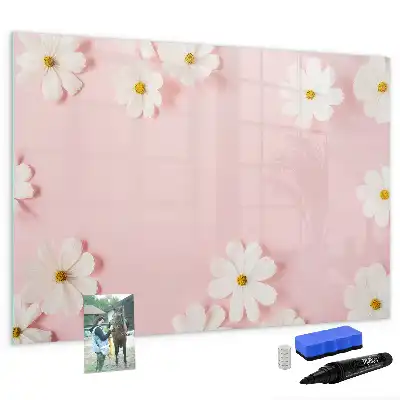 Magnetisk skrivetavle med margueritmotiv