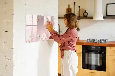 Magnetisk skrivetavle med margueritmotiv