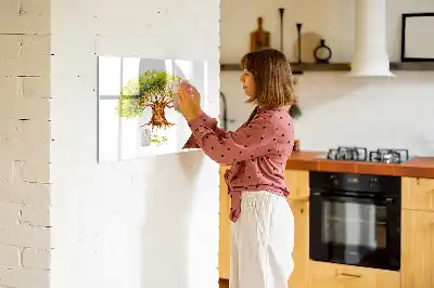 Magnetisk skrivetavle med motiv af et slægtstræ