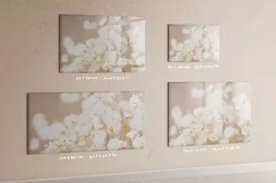 Magnetisk tegnetavle med små hvide blomster