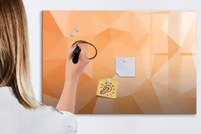 Magnetisk skrivetavle med motiv af abstrakt trekant