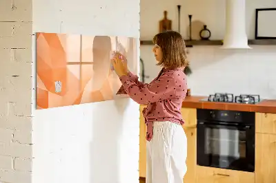 Magnetisk skrivetavle med motiv af abstrakt trekant