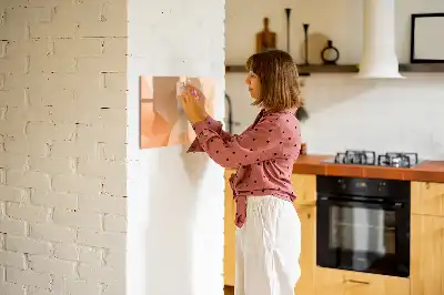 Magnetisk skrivetavle med motiv af abstrakt trekant