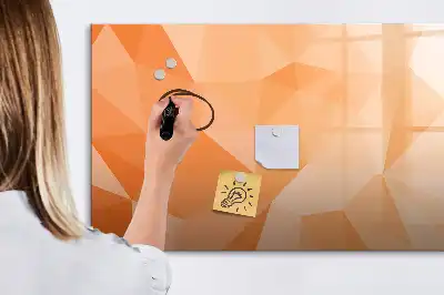 Magnetisk skrivetavle med motiv af abstrakt trekant