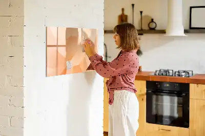 Magnetisk skrivetavle med motiv af abstrakt trekant