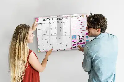 Månedsplanner magnetisk skrivetavle