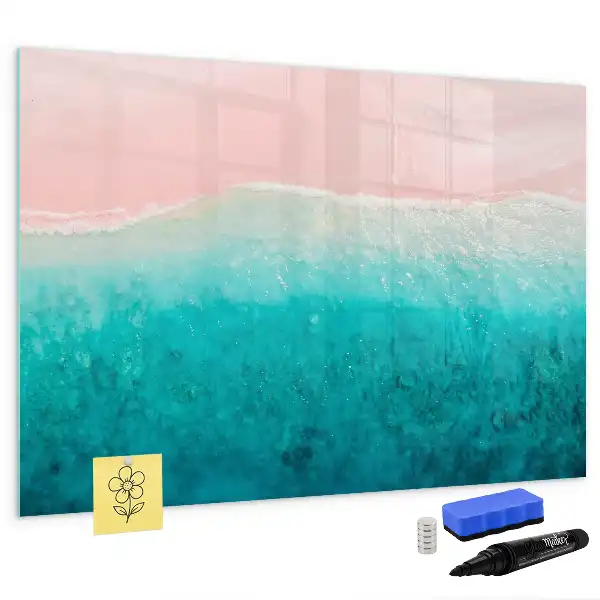 Magnetisk tegnetavle med motiv af strand og hav