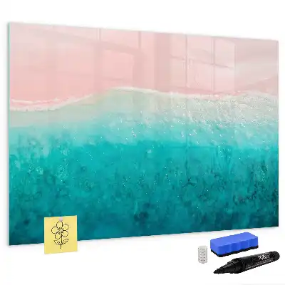 Magnetisk tegnetavle med motiv af strand og hav